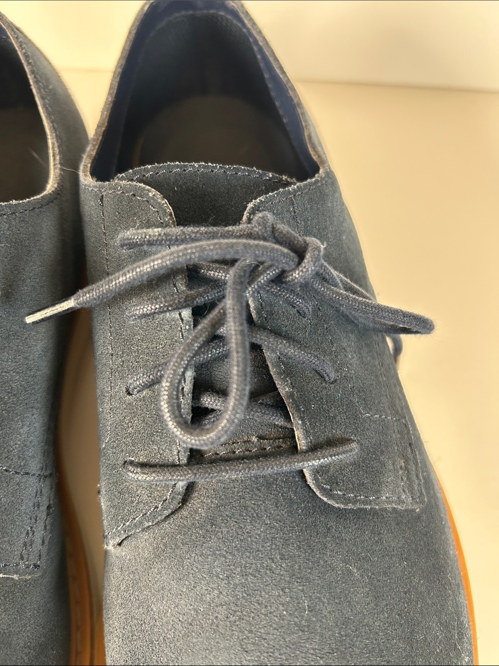 Clarks Blue Suede Derby with Contrast Gum Trim - Picture 5 of 9